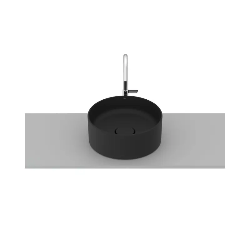 Roca Terra Umywalka nablatowa 30 cm czarny mat A32787U080