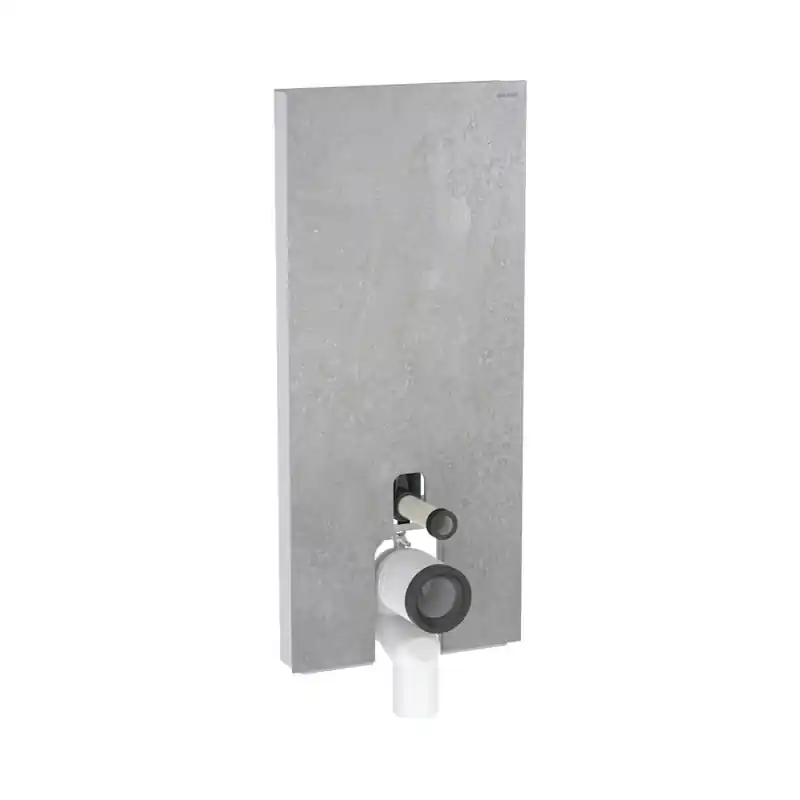 Geberit Monolith Plus Moduł sanitarny do WC stojącej 114x50,5 cm gres szkliwiony efekt betonu/aluminium 131.233.JV.7