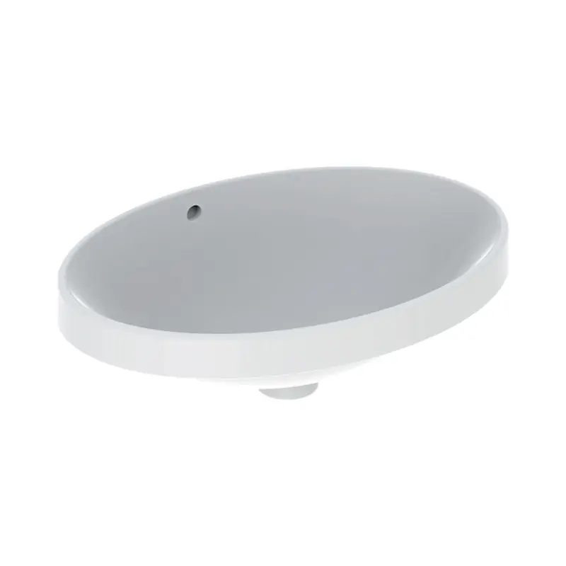 Geberit Variform Umywalka wpuszczana w blat 55x40 cm z przelewem biały/spód szkliwiony z powłoką KeraTect 500.717.00.2