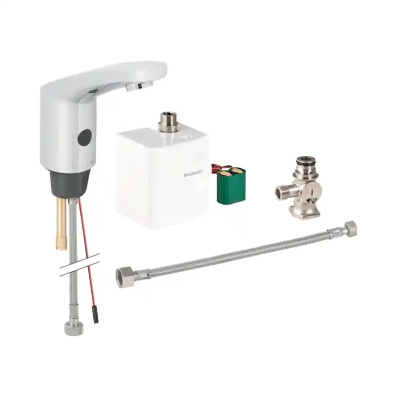 Geberit Typ 185 Bateria umywalkowa bezdotykowa z mieszaczem zewnętrznym zasilanie generatorowe 11,5 cm chrom połysk 116.365.21.1