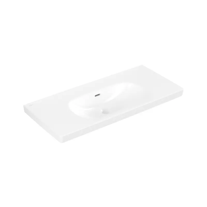 Villeroy & Boch Skyla Umywalka meblowa 100x46 cm bez otworu na baterię z przelewem biały Weiss Alpin z powłoką CeramicPlus 5A51A6R1