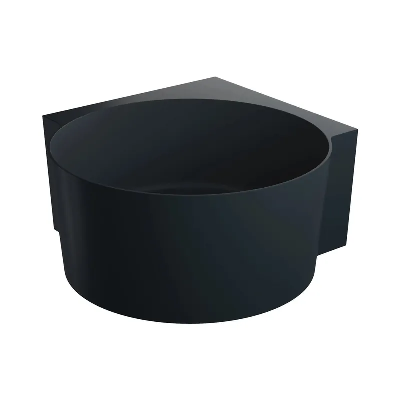 Omnires Ovo M+ Wanna wolnostojąca 120x120 cm okrągła narożna black lava mat OVO120WNBLV