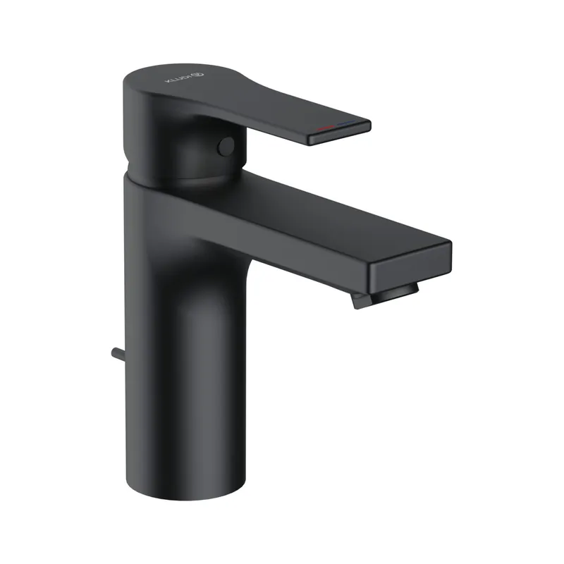 Kludi Zenta SL Bateria umywalkowa z korkiem automatycznym 15,5 cm czarny mat 482903965