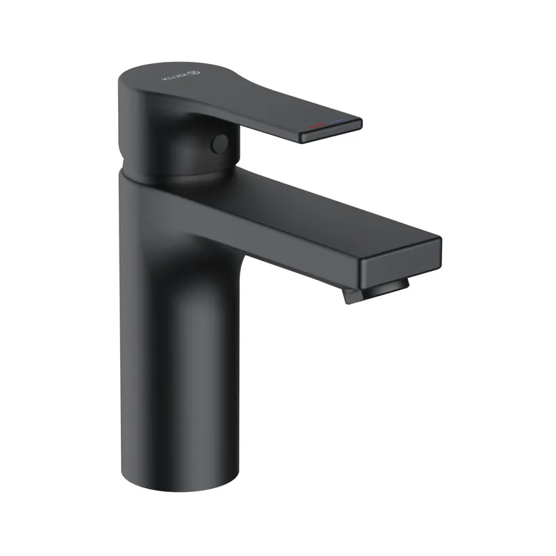 Kludi Zenta SL Bateria umywalkowa z korkiem klik klak 15,5 cm czarny mat 482983965