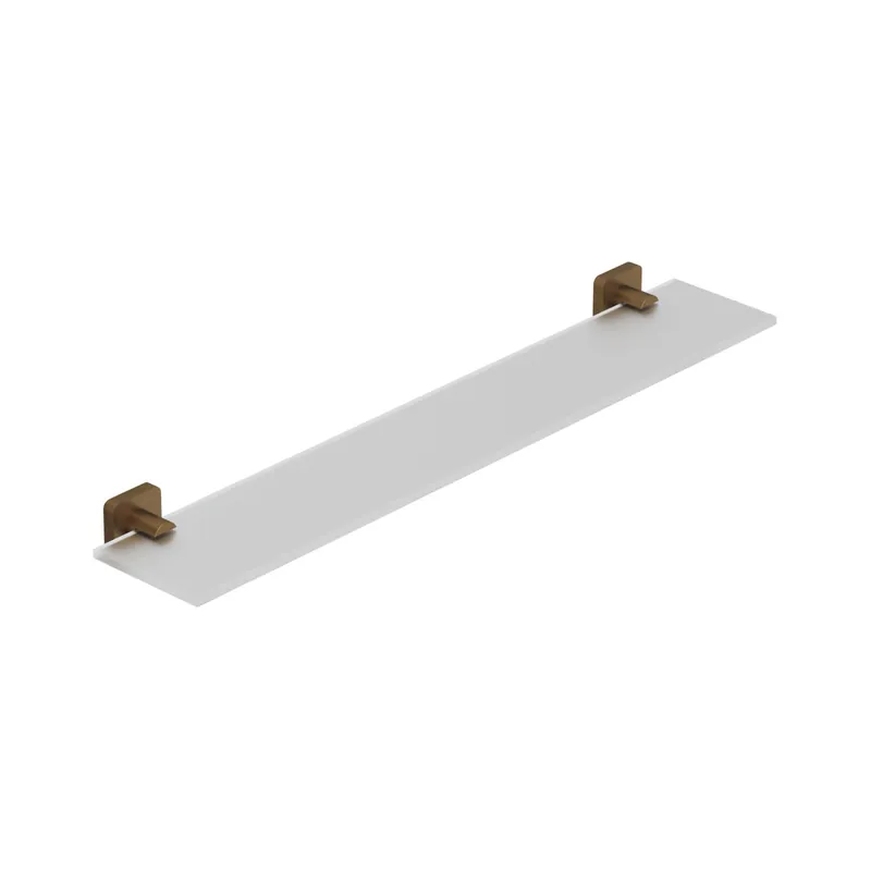 Kludi Vela S Półka ścienna 60 cm brąz szczotkowany/biały mat 25973N1