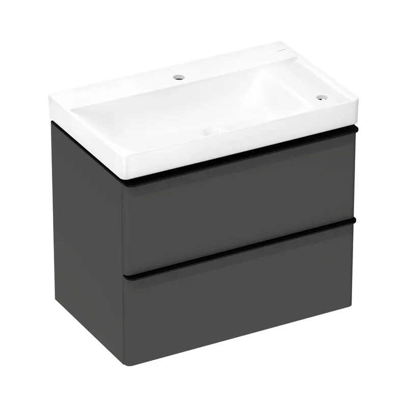 Hansgrohe Xelu Q Zestaw umywalka wisząca z półką po prawej stronie z szafką 78x47.5 cm szary diament mat 54381670