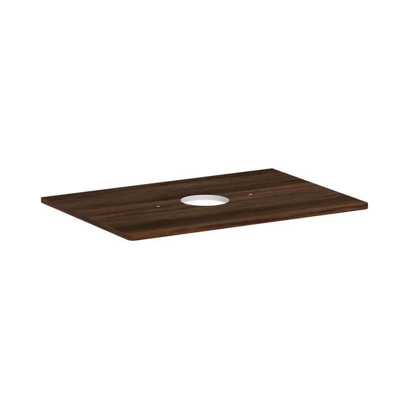 Hansgrohe Xelu Q Blat 78x55 cm z wycięciem na środku pod umywalkę nablatową bez otworu na baterię ciemny orzech 54113630