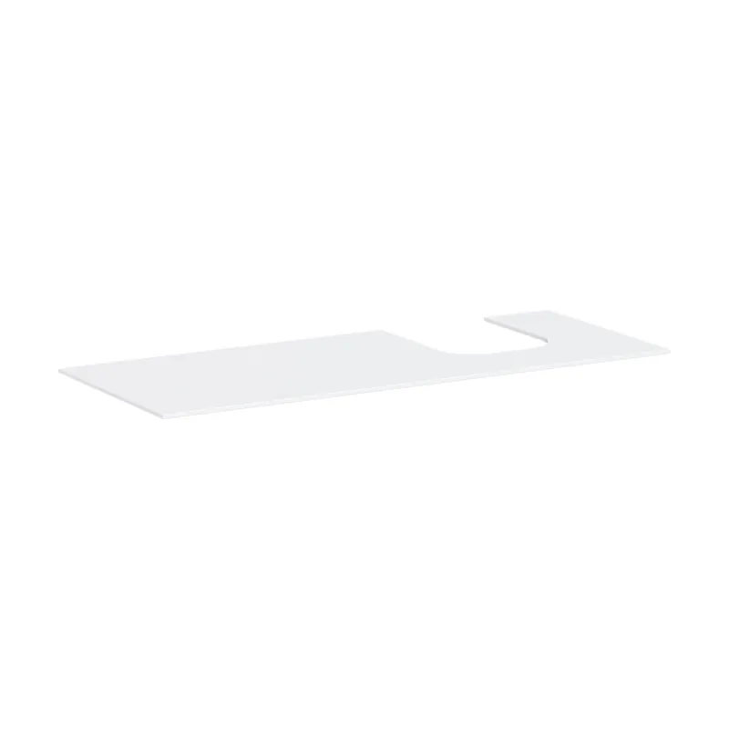 Hansgrohe Xevolos E Blat 137x55 cm z wycięciem po prawej stronie pod umywalkę wpuszczaną szlifowaną biały mat 54206700