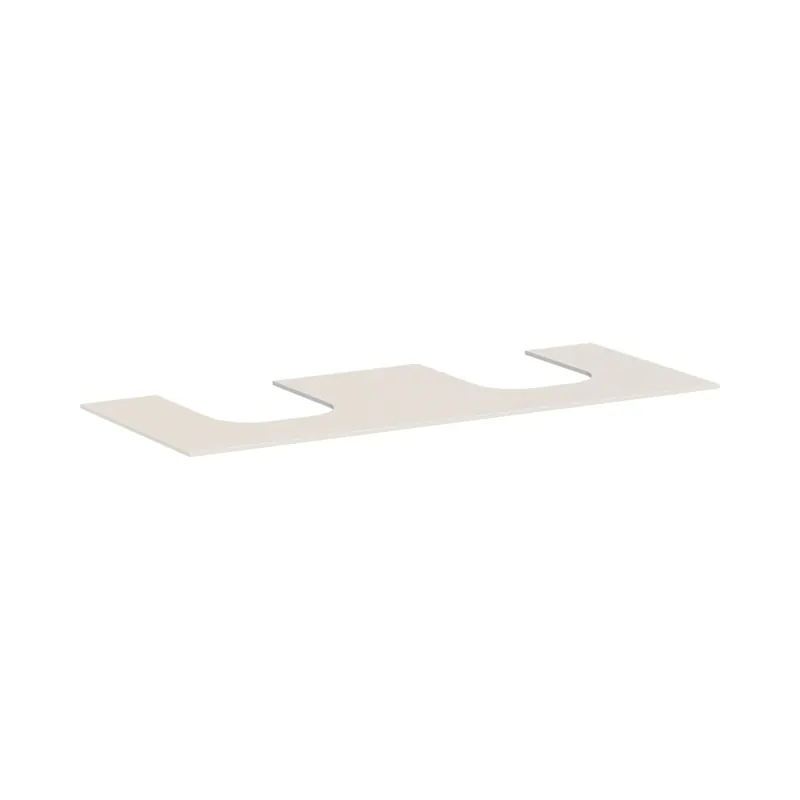 Hansgrohe Xevolos E Blat 137x55 cm z wycięciami pod 2 umywalki wpuszczane szlifowaną piaskowy beż mat 54207780