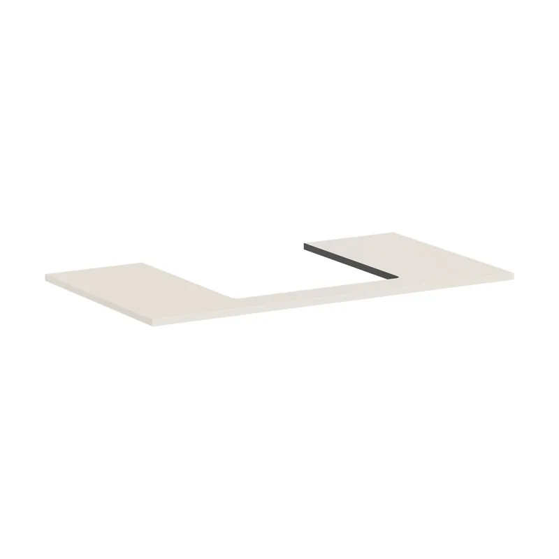 Hansgrohe Xilesa E Blat 98x55 cm z wycięciem na środku pod umywalkę wpuszczaną szlifowaną piaskowy beż mat 54270780