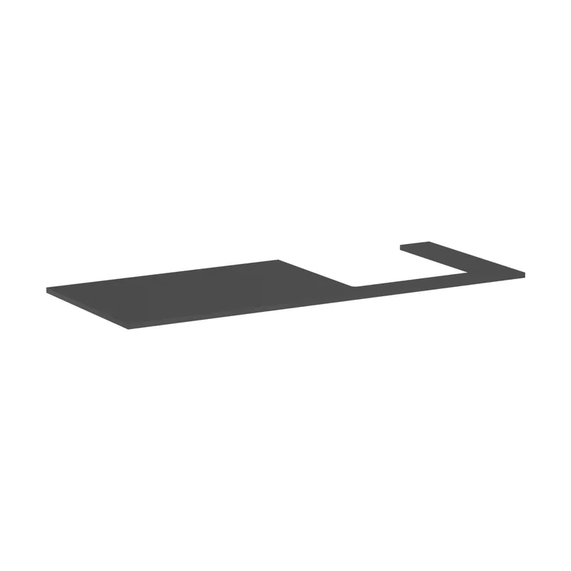 Hansgrohe Xilesa E Blat 137.5x55 cm z wycięciem po prawej stronie pod umywalkę wpuszczaną szlifowaną szary łupek mat 54273760
