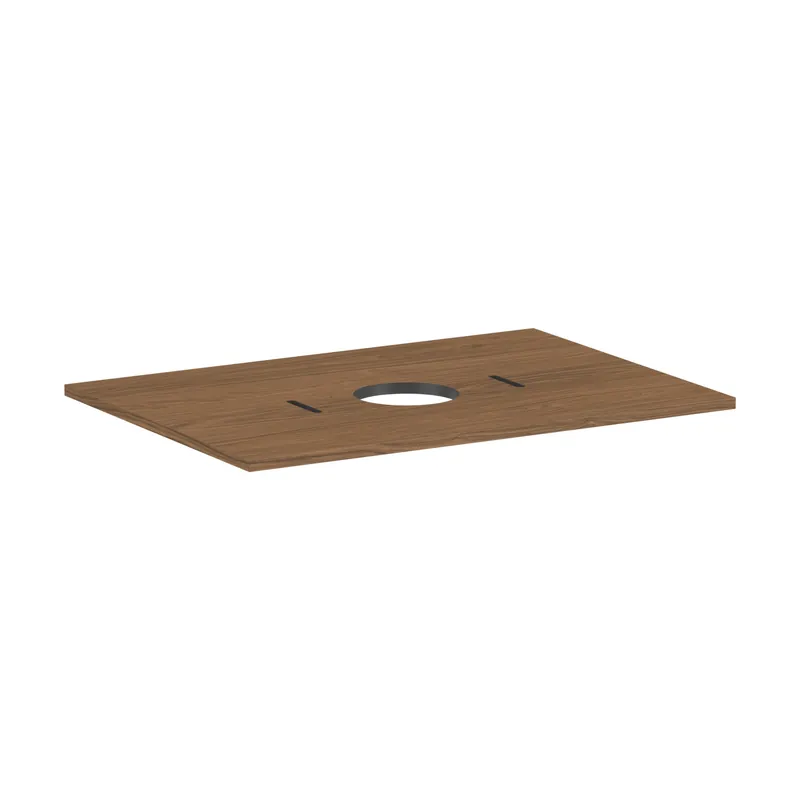 Hansgrohe Xilesa E Blat 78x55 cm z wycięciem na środku pod umywalkę nablatową bez otworu na baterię kaszmirowy dąb 54275550