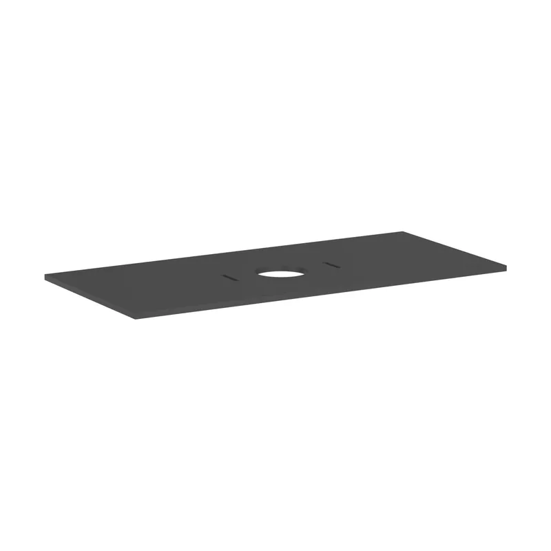 Hansgrohe Xilesa E Blat 118x55 cm z wycięciem na środku pod umywalkę nablatową bez otworu na baterię szary łupek mat 54277760