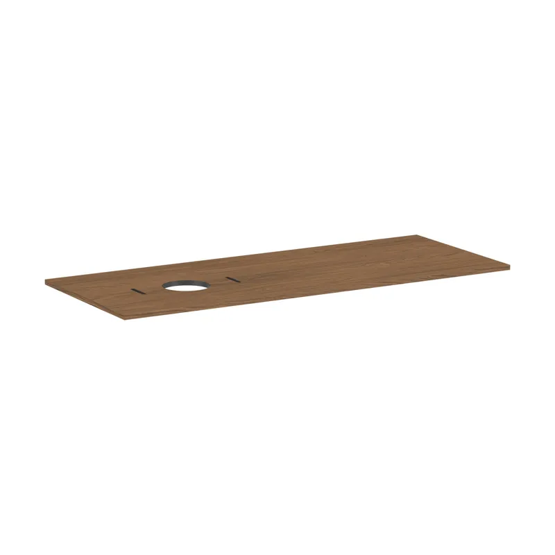 Hansgrohe Xilesa E Blat 137.5x55 cm z wycięciem po lewej stronie pod umywalkę nablatową bez otworu na baterię kaszmirowy dąb 54278550