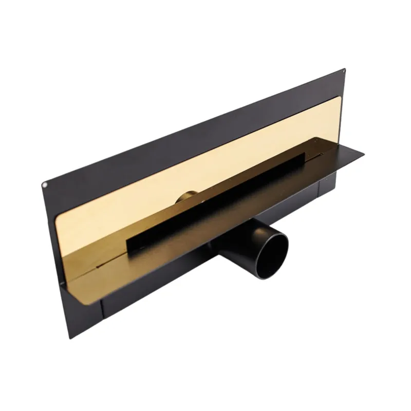 Cedor Premium Wall Pro Odpływ ścienny 90 cm naturalny złoty połysk PROWAL-CHRNATDES-90