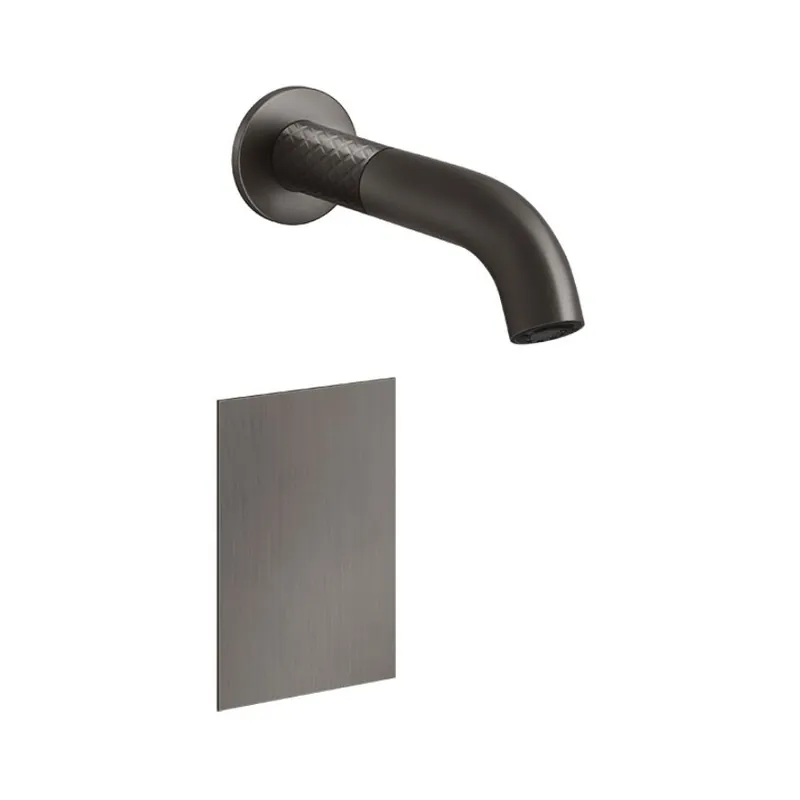 Gessi 316 Bateria umywalkowa podtynkowa bezdotykowa czarny metal szczotkowany 54115.707