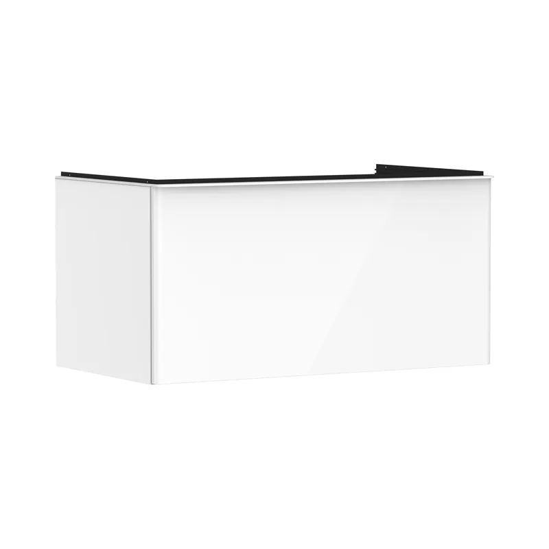 Hansgrohe Xelu Q Szafka pod szlifowaną umywalkę wpuszczaną w blat z 1 szufladą 98x55 cm biały wysoki połysk 54058000