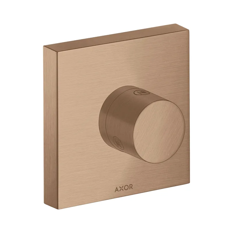 Axor ShowerSolutions Zawór odcinająco-przełączający Trio/Quattro 12x12 cm podtynkowy czerwony złoty szczotkowany 10932310
