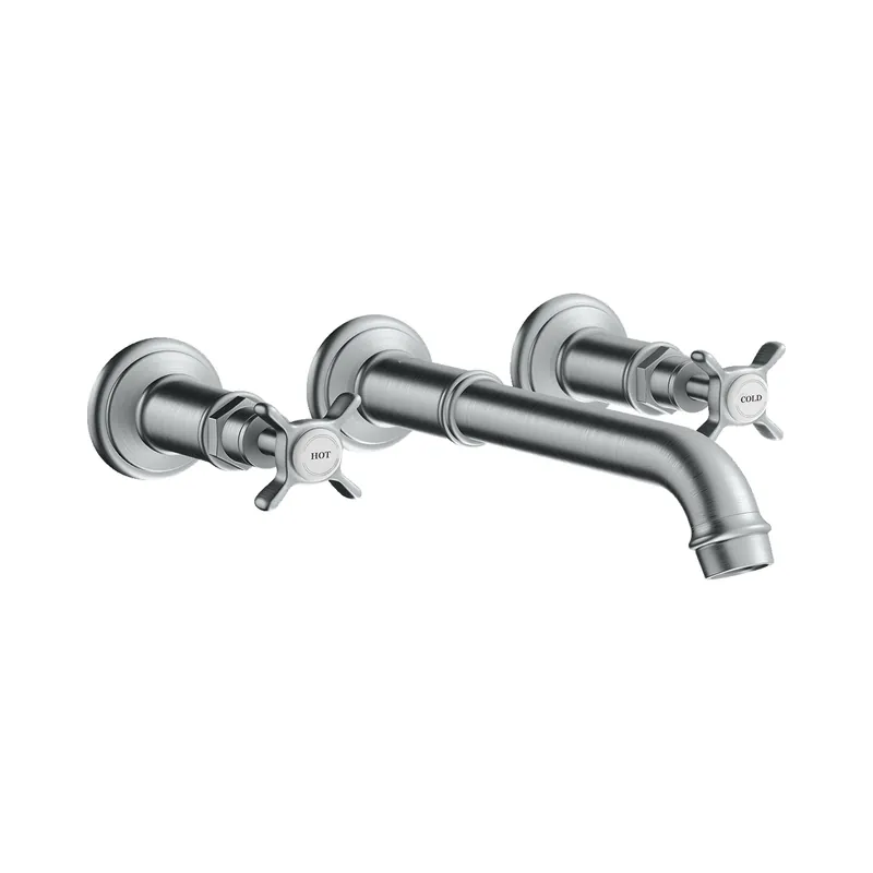 Axor Montreux Bateria umywalkowa 3 otworowa 165 - 22,5 cm ścienna podtynkowa chrom szczotkowany 16532260