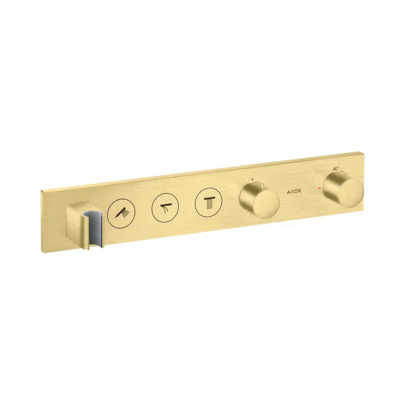 Axor ShowerSolutions Bateria wannowo-prysznicowa termostatyczna Select 53x9 cm do 3 odbiorników podtynkowy mosiądz szczotkowany 18356950