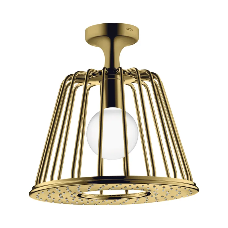 Axor LampShower / Nendo Deszczownica 275 1jet sufitowa z oświetleniem LED złoty optyczny polerowany 26032990