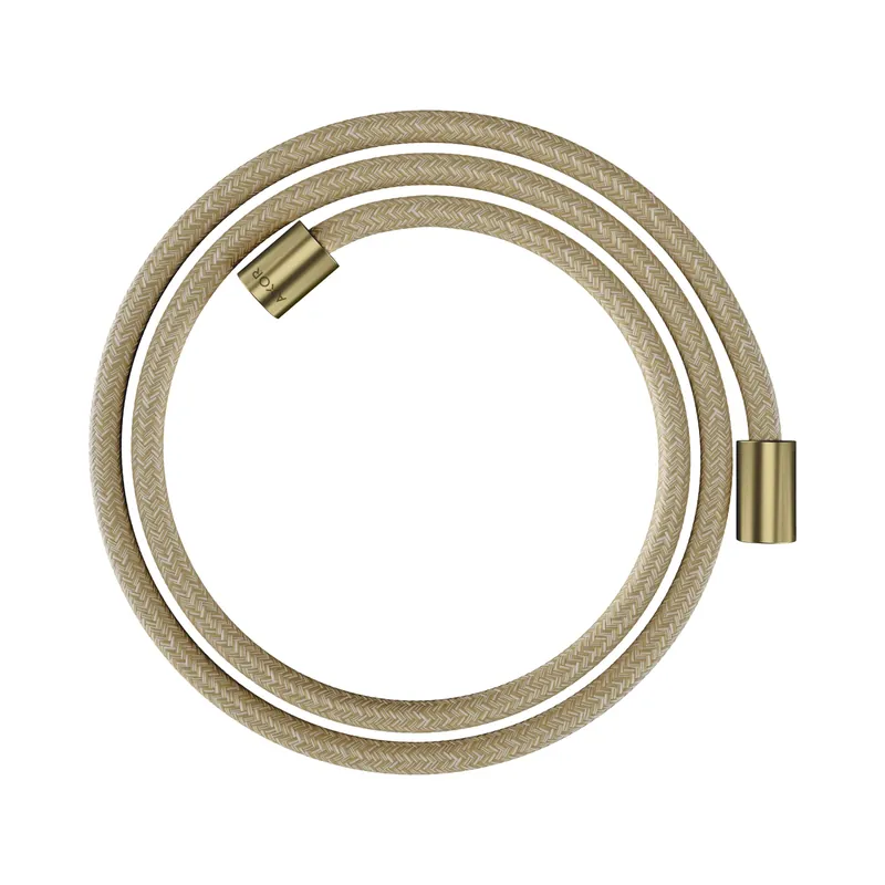 Axor ShowerSolutions Wąż prysznicowy 160 cm z nakrętkami cylindrycznymi tekstylny mosiądz szczotkowany 28261950