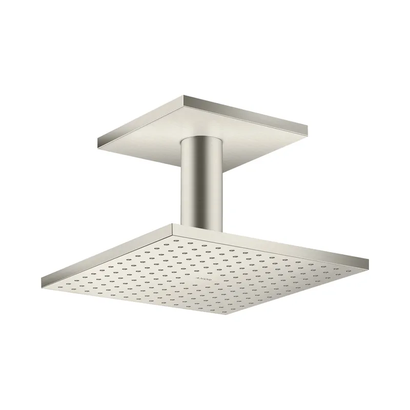 Axor ShowerSolutions Deszczownica 25x25 cm 2jet z ramieniem sufitowym stal szlachetna optyczna 35312800
