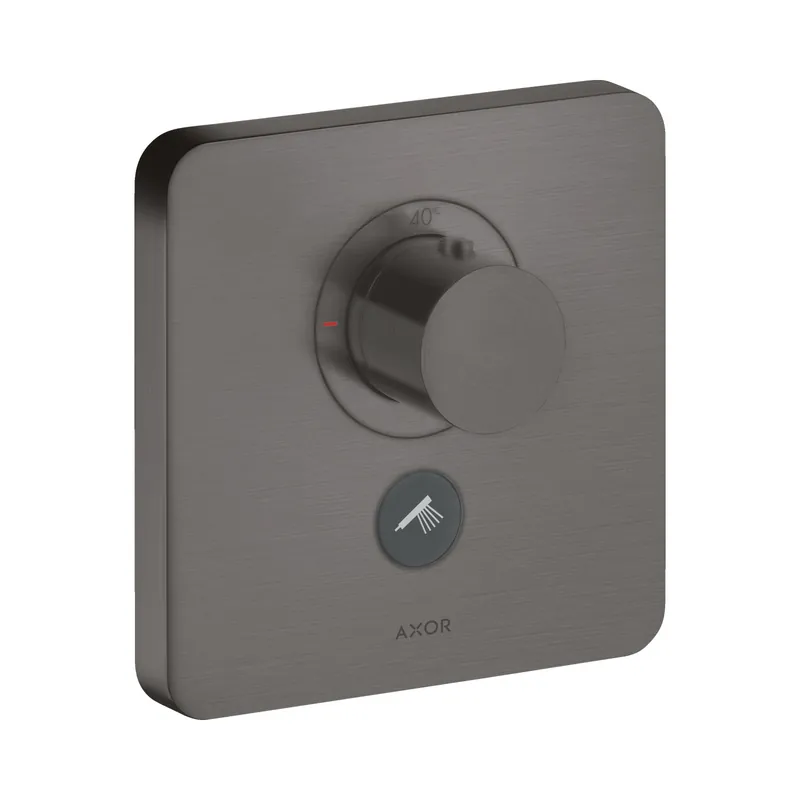 Axor ShowerSelect Bateria prysznicowa termostatyczna HighFlow do 1 odbiornika z dodatkowym wyjściem softsquare podtynkowa czarny chrom szczotkowany 36706340