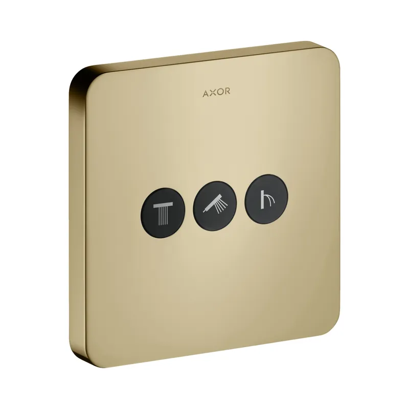 Axor ShowerSelect Zawór odcinający do 3 odbiorników softsquare podtynkowy brąz polerowany 36773130