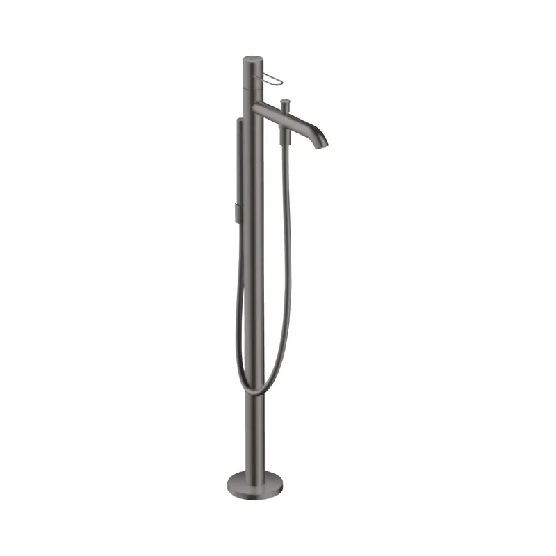 Axor Uno Bateria wannowa z uchwytem Loop wolnostojąca czarny chrom szczotkowany 38442340