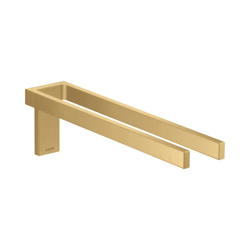 Axor Universal Rectangular Wieszak na ręczniki 2-ramienny złoty optyczny szczotkowany 42622250