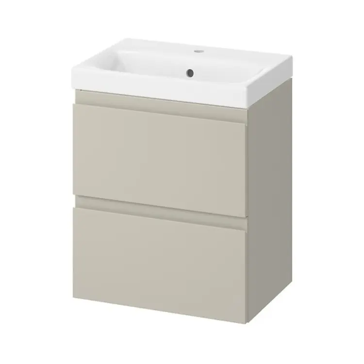 Cersanit Moduo Zestaw szafka podumywalkowa 49,5x34,5x62 cm kaszmir mat + umywalka meblowa biały S801-593