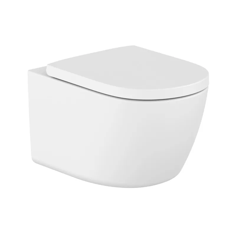 Roca Meridian Toaleta WC 54x36 cm Rimless bez kołnierza Vortex spłukiwanie wirowe biały mat A346747620