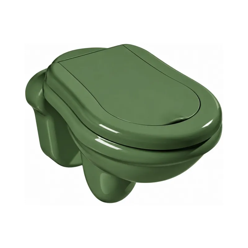 Kerasan Retro Toaleta WC podwieszana 52x38 cm z kołnierzem Verde Muschio 101511