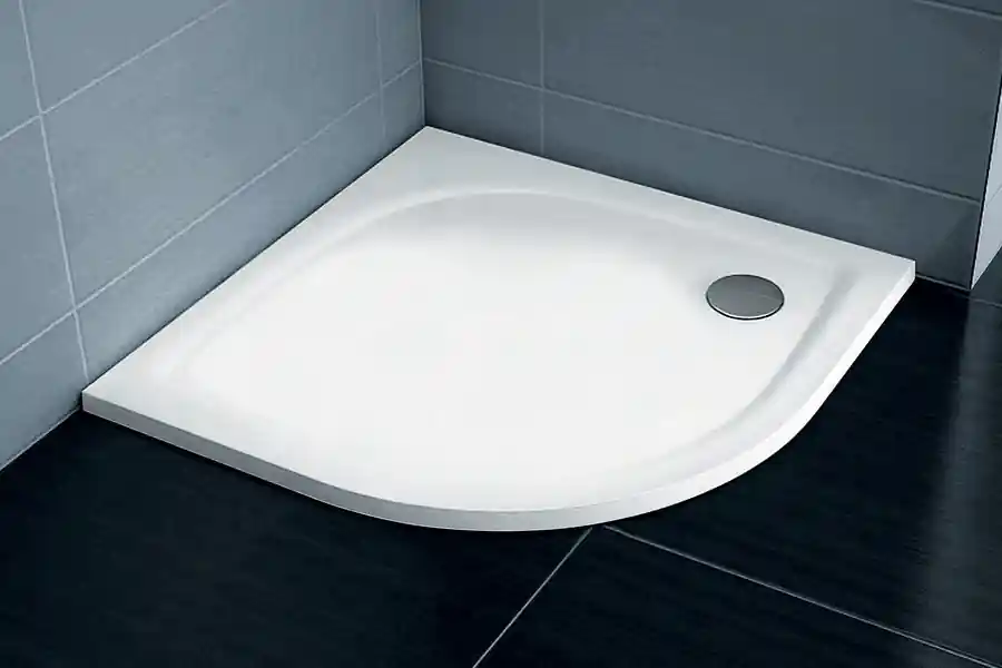 Ravak Galaxy Pro Flat Elipso 80 Brodzik półokrągły 80x80x3 cm konglomeratowy biały XA234411010