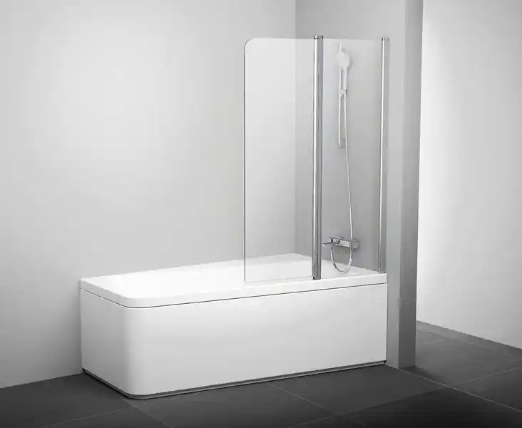 Ravak 10º 10CVS2-100L Parawan nawannowy dwuelementowy 100x150 cm z powłoką AntiCalc lewy profile aluminium szkło przezroczyste 7QLA0C03Z1