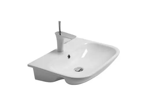 Olympia Ceramica Clear Umywalka półwpuszczana w blat 56x43 cm biała CLE4556101
