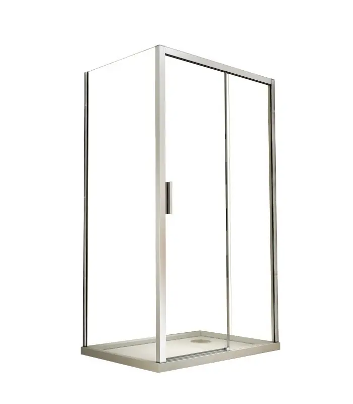Besco Actis Ścianka prysznicowa boczna 90x195 cm profile chrom szkło przezroczyste PA-90