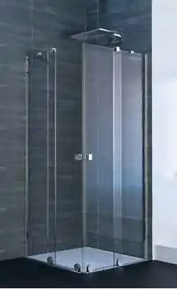 Xtensa Pure 4-kąt Wejście narożnikowe, Drzwi prysznicowe przesuwne 2-częściowe (1/2) 75,1-80x200 cm, prawe mocowanie, profile srebrny połysk, szkło sand plus Anti-Plaque XT1402.069.316