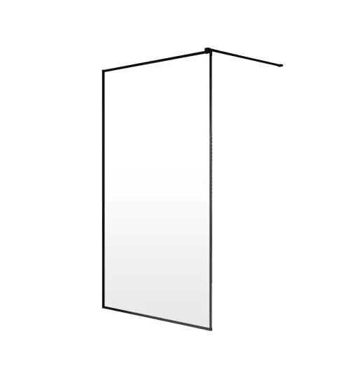 Radaway Modo New Black II Ścianka prysznicowa Walk-In 90x200 cm profile czarne szkło Frame 389094-54-56