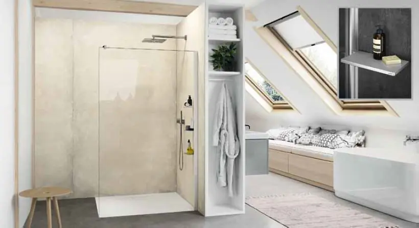 Huppe Select+ SW 110 Ścianka boczna wolnostojąca Walk-in 6 mm o wysokości 200 cm profile czarne Black Edition szkło przezroczyste Anti-Plaque SL0206.123.322