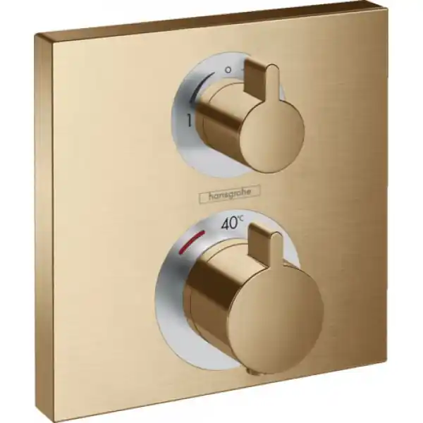 Hansgrohe Ecostat Square Bateria wannowo-prysznicowa podtynkowa z termostatem brąz szczotkowany 15714140