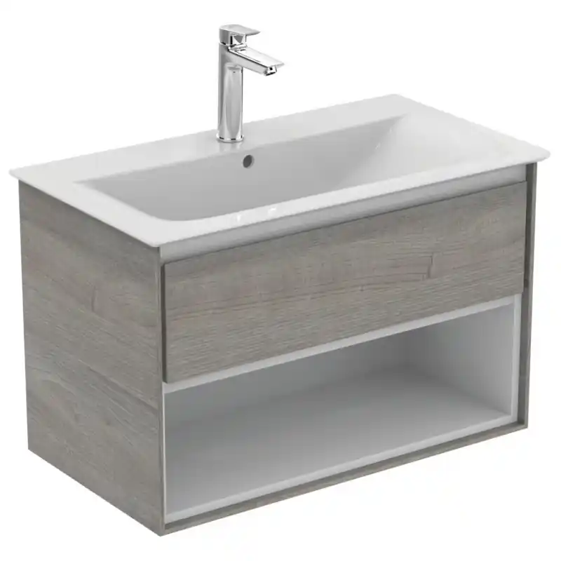 Ideal Standard Connect Air Szafka pod umywalkę 80x51,7x44 cm jasnoszare drewno/biała mat E0827PS
