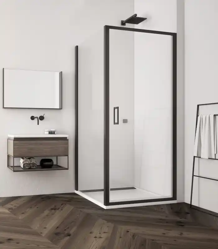 Ronal Sanswiss Top-Line S Black TOPF2 Ścianka boczna 100x200 cm profile czarny mat szkło przezroczyste Aquaperle TOPF21000607