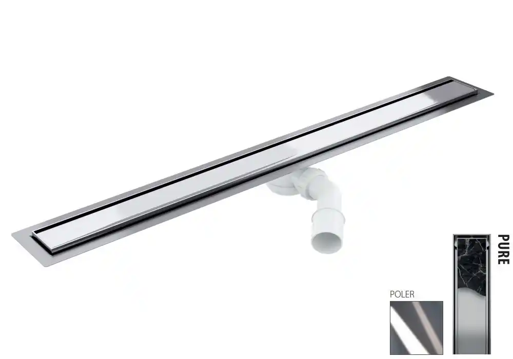 Wiper New Elite Pure Zestaw Odpływ liniowy 100 cm poler 100.3399.01.100
