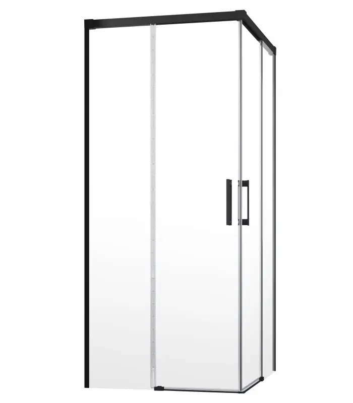 Radaway Idea Black KDD Drzwi prysznicowe przesuwne 110x200,5 cm prawe profile czarne szkło przezroczyste 387063-54-01R