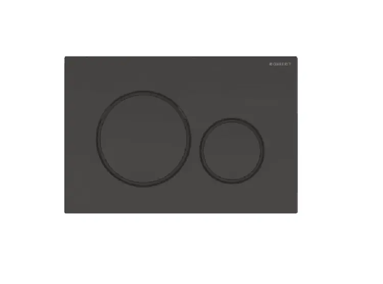 Geberit Sigma20 Przycisk WC okrągły czarny połysk/czarny mat 115.882.DW.1
