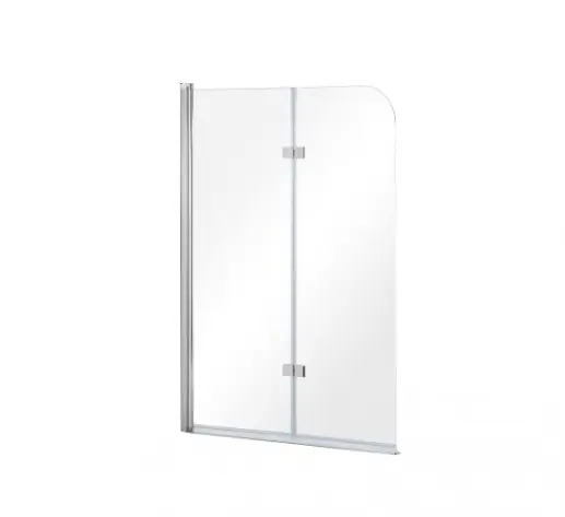 Besco Avigo Parawan nawannowy dwuczęściowy 100x145 cm profile chrom połysk szkło przejrzyste PNA-2S