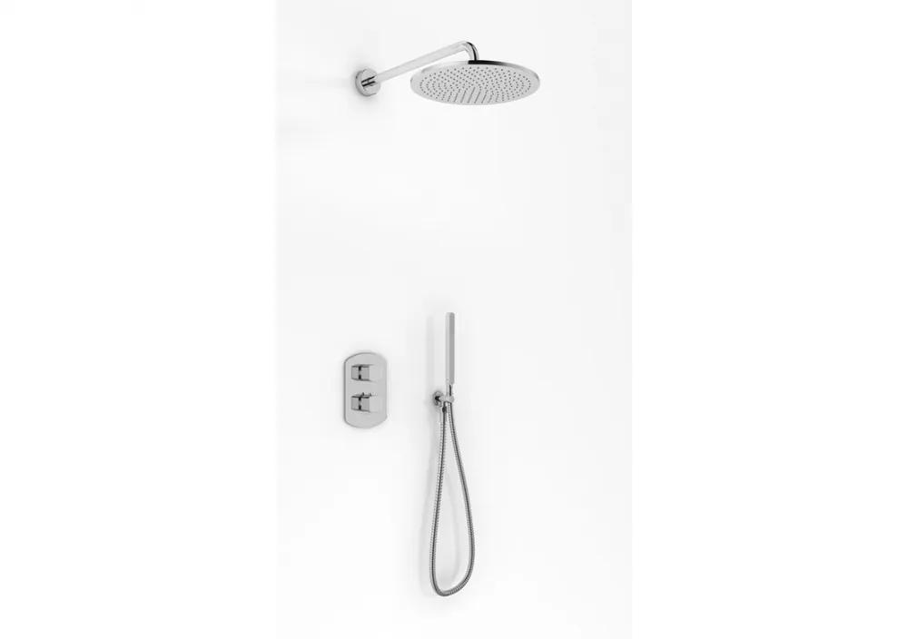 Kohlman Foxal Zestaw prysznicowy podtynkowy termostatyczny z deszczownicą 35 cm chrom QW432FR35