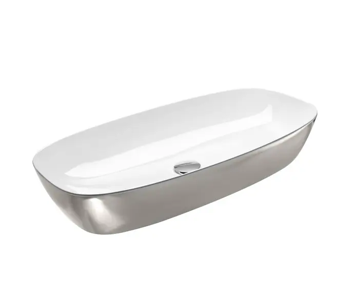 Catalano Green Lux Umywalka nablatowa 80x40 cm z powłoką biała/srebrna 180APGRLXBA/0622800041